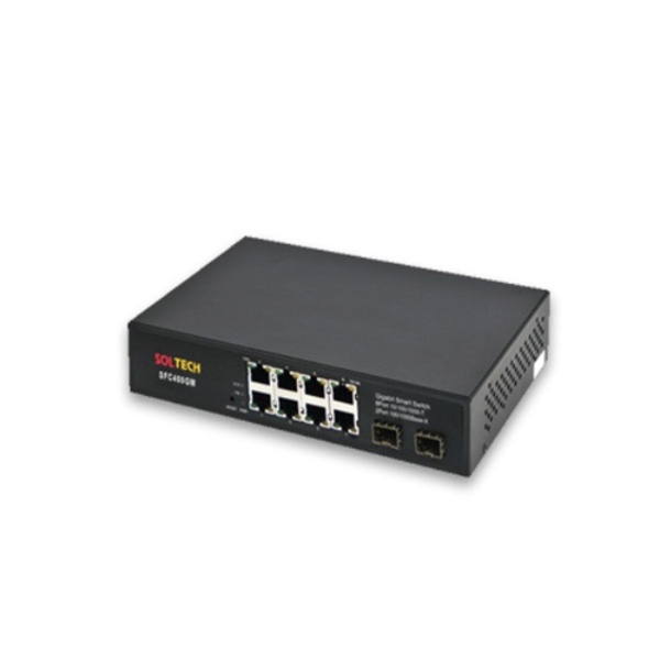 솔텍 SOLTECH SFC400GM 8포트 기가비트 + 2포트 SFP 광 스위치허브 :: 컴퓨터 전문 쇼핑몰 가이드컴