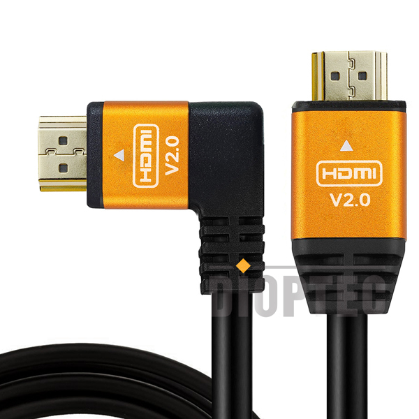 디옵텍 HDMI 2.0 ㄱ자 좌향꺾임 케이블 0.465m JUSTLINK GOLD HH00465 :: 컴퓨터 전문 쇼핑몰 가이드컴