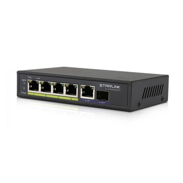 유비큐넷 STARLINK SL-POE6005GSFP 4포트 기가비트 PoE + 1SFP 스위치허브 :: 컴퓨터 전문 쇼핑몰 가이드컴