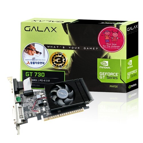 [오늘출발] 갤럭시 GALAX 지포스 GT730 D3 4GB LP 그래픽카드