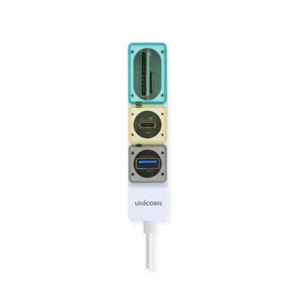 서진네트웍스 UNICORN RHC-300C (4포트/Type A+C) USB3.2 무전원 멀티허브 카드리더기 (블루) :: 컴퓨터 전문 쇼핑몰 가이드컴